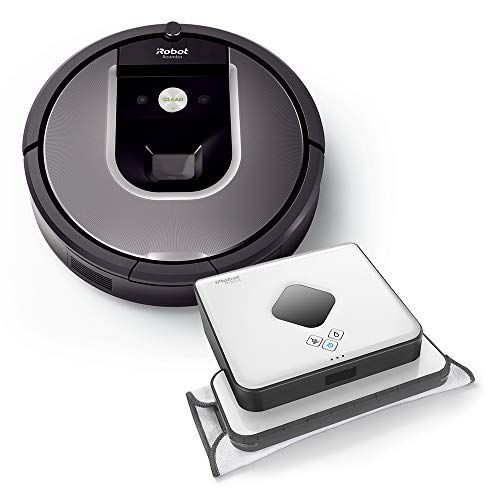 iRobot Roomba 960 + Braava 390T: Set Robot Aspirador y Robot Friegasuelos, Alta Potencia de Limpieza, Todo Tipo de Suelos, Óptimo para Mascotas y Grandes Espacios