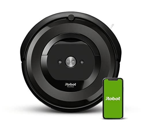 iRobot Roomba E6192: Aspirador con Conexión Wi-Fi, 2 Cepillos de Goma Multisuperficie, Ideal para Mascotas, Sugerencias Personalizadas, Compatible con tu Asistente de Voz, Depósito Lavable