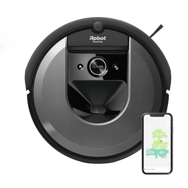 iRobot Roomba Combo i8: Robot Aspirador y Friegasuelos 2 en 1, Cepillos de Goma Antienredos, Ideal para Mascotas, Mapeo Avanzado, Selección de Zonas, Navegación Inteligente, Recarga y Reanuda, Control por Voz y App