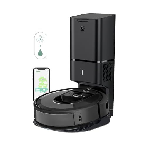 iRobot Roomba Combo i8+: Robot Aspirador y Friegasuelos 2 en 1 con Vaciado Automático de la Suciedad, Cepillos Antienredos, Ideal para Mascotas, Mapeo Avanzado, Navegación Inteligente, Control por Voz