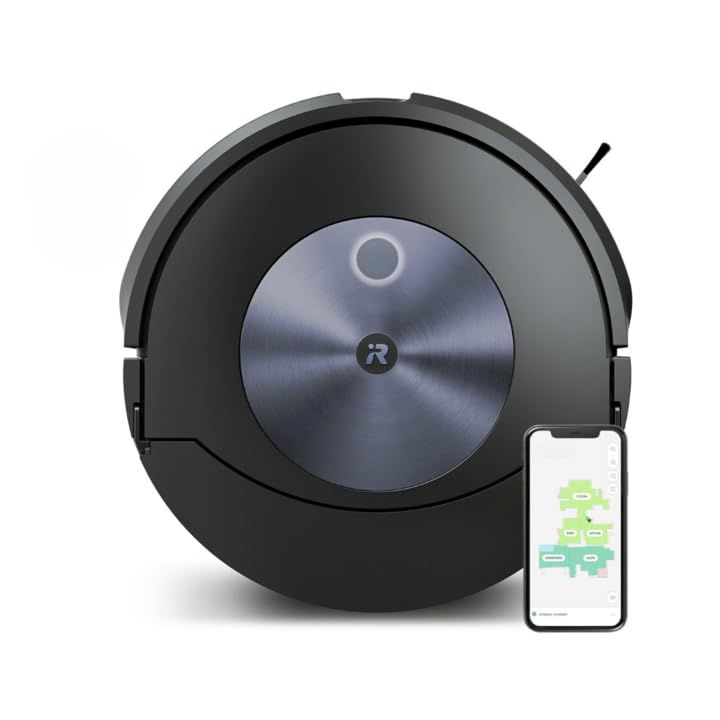 iRobot Roomba Combo j7: Robot Aspirador y Friegasuelos 2 en 1, Conexión Wi-Fi, Paño Retráctil, Mapeado Avanzado, Navegación Inteligente, Recarga y Reanuda el Trabajo