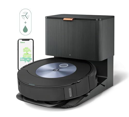 iRobot Roomba Combo j7+: Robot Aspirador y Friegasuelos con Wi-Fi, Autovaciado Automático, Paño Elevable Retráctil, Navegación Inteligente, Reconocimiento de Objetos, Recarga y Reanuda
