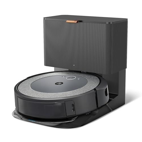 iRobot Roomba Combo i5+: Robot Aspirador y Friegasuelos 2 en 1 con Depósito Mixto, Cepillos de Goma y Sensores para Autovaciado de Suciedad, Limpia por Habitación, Recarga y Reanuda