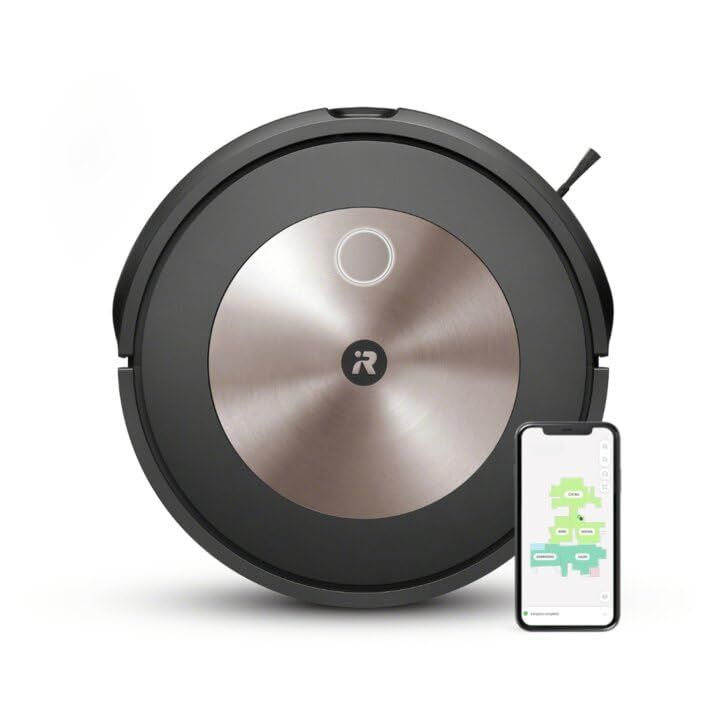 iRobot Roomba Combo j5: Robot Aspirador y Friegasuelos 2 en 1, Sensores de Detección de Suciedad, Mapeo Avanzado, Detecta y Evita Objetos, Recarga y Reanuda el Trabajo, Control por Voz y App